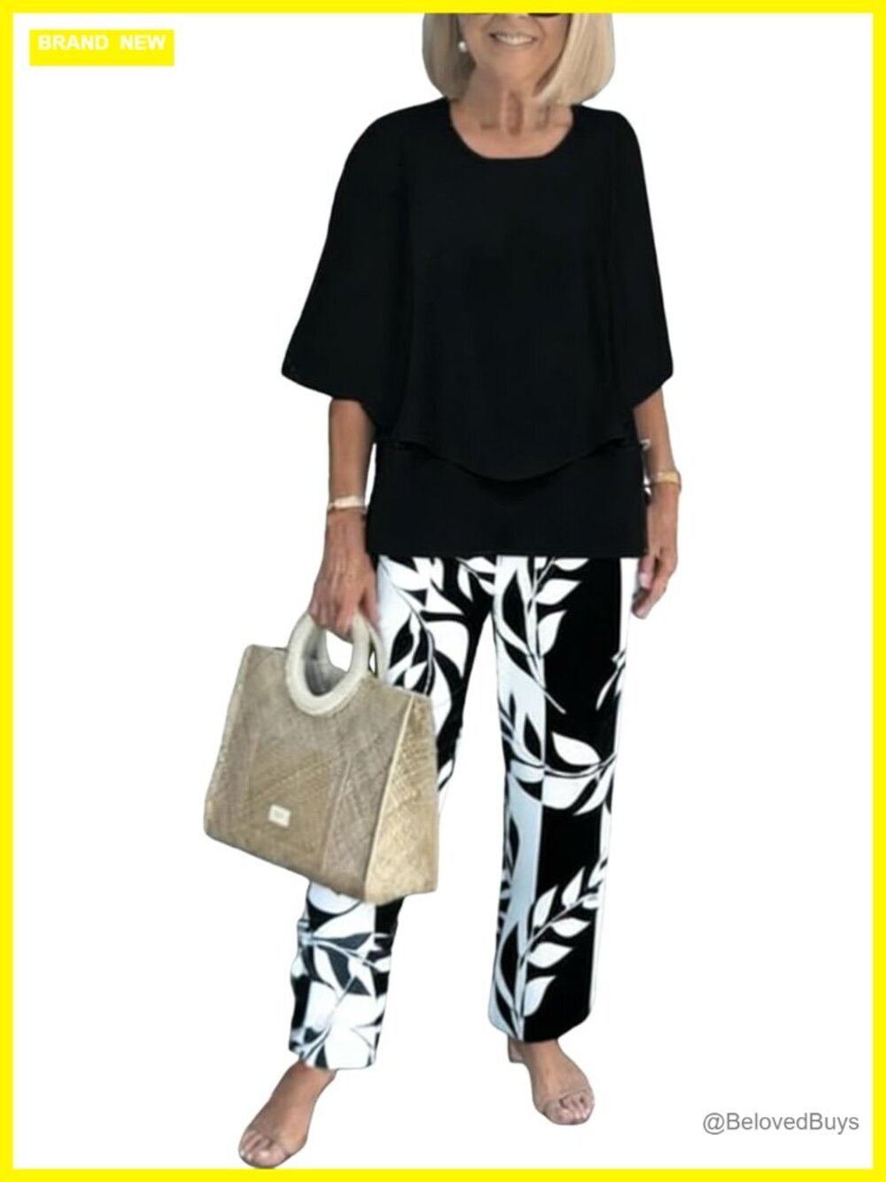 Two Piece Lounge Set, Boho Floral Wide Leg Pant Set, Travel Outfit